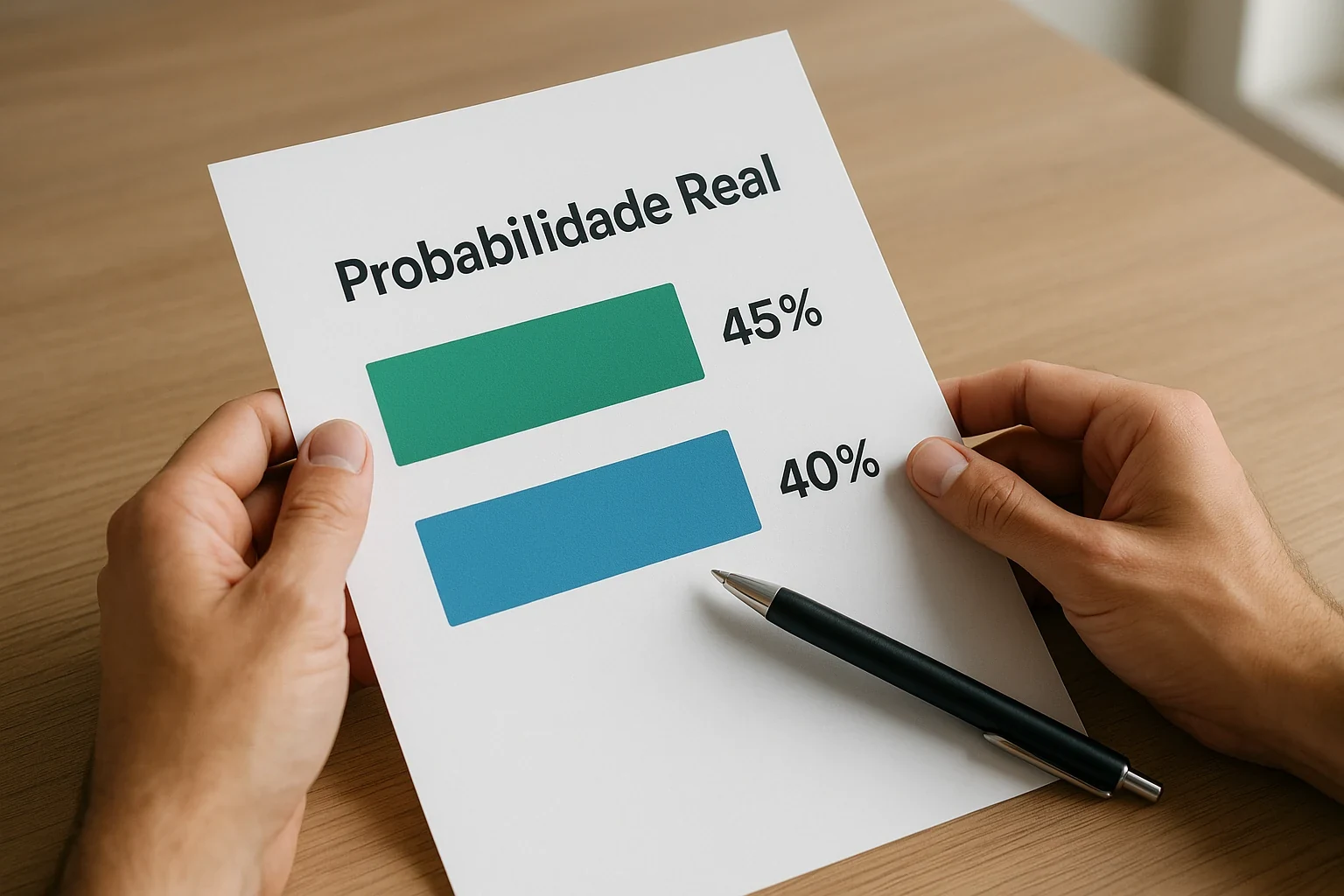 Representação visual do conceito de value betting com comparação entre probabilidades reais e odds